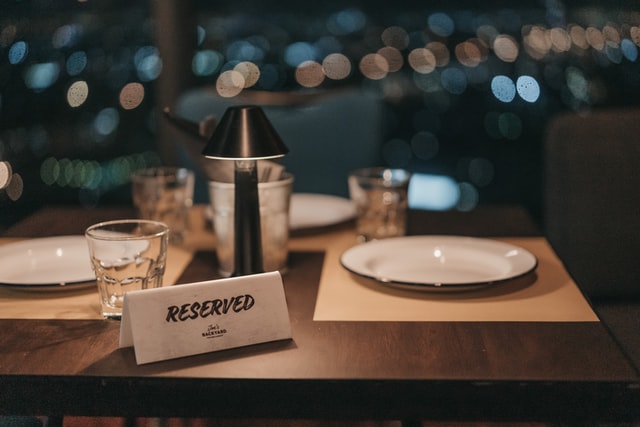 reserved restaurant table